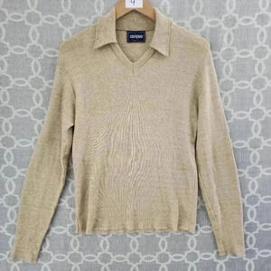 Vintage Campus Virging Acrylic Made In USA Collar Neck Men's Sweater M